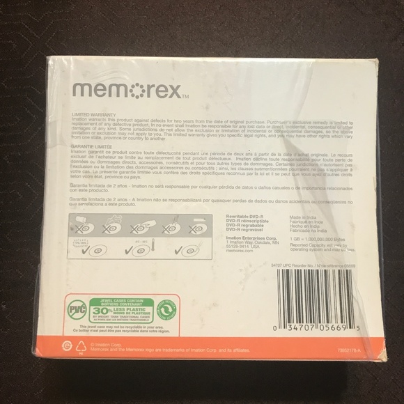 🔸5/20$!! 8 Memorex Blank Recording DVDs - Picture 3 of 6